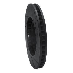 Lexus ES330 Brake Rotor (1) - Front Left - R1 Concepts - Drilled & Slotted - Black - `99-`07